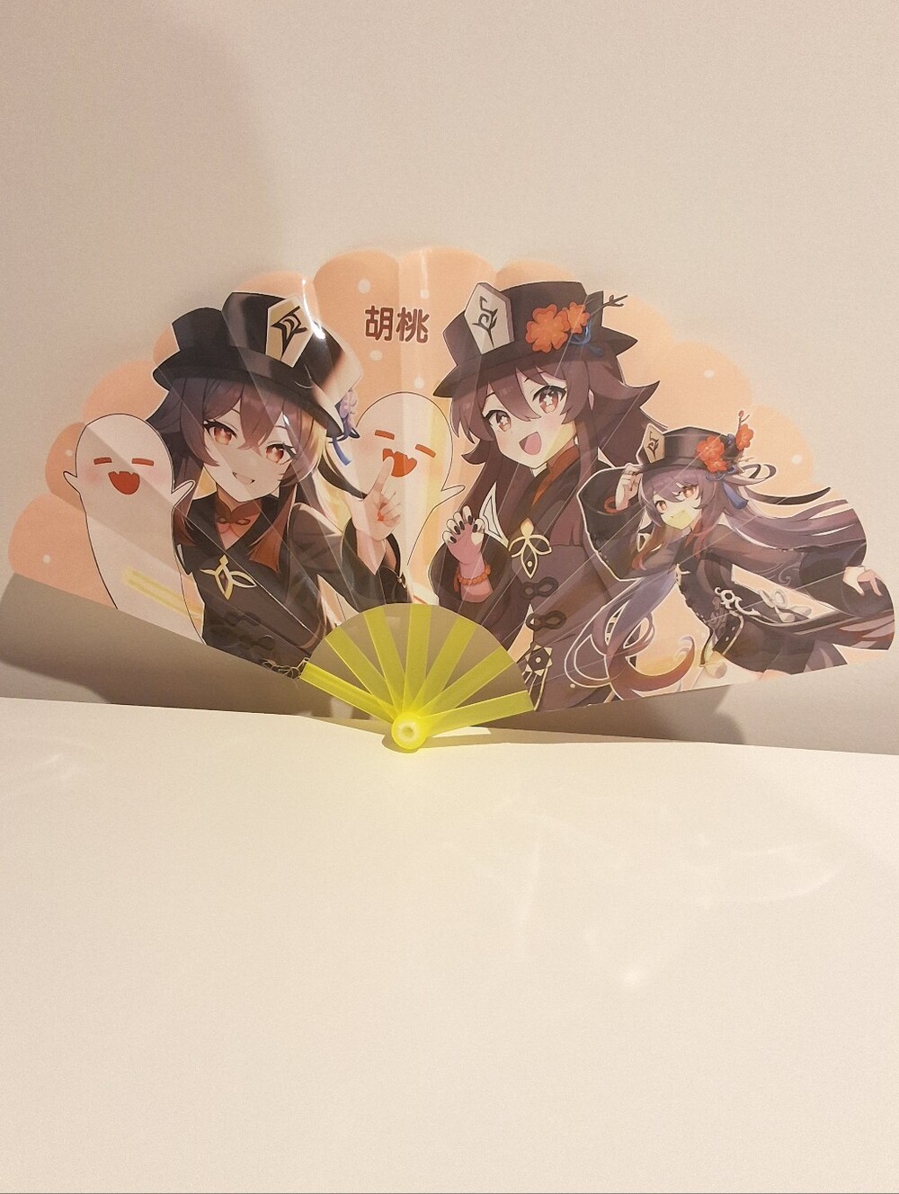 Hu Tao Genshin Impact Anime Waterproof Folding Hand Fan Plastic, NEW